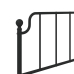 Estructura cama sin colchón con cabecero metal negro 100x200 cm
