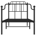 Estructura cama sin colchón con estribo metal negro 75x190 cm