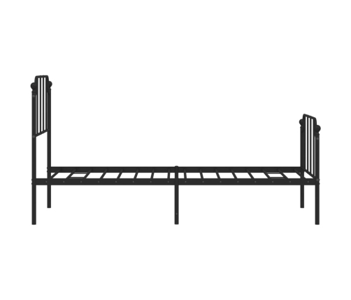 Estructura cama sin colchón con estribo metal negro 75x190 cm