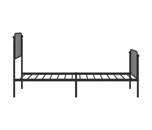 Estructura cama sin colchón con estribo metal negro 90x190 cm