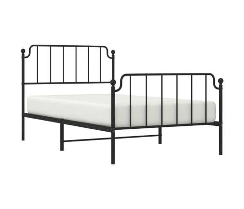 Estructura cama sin colchón con estribo metal negro 107x203 cm