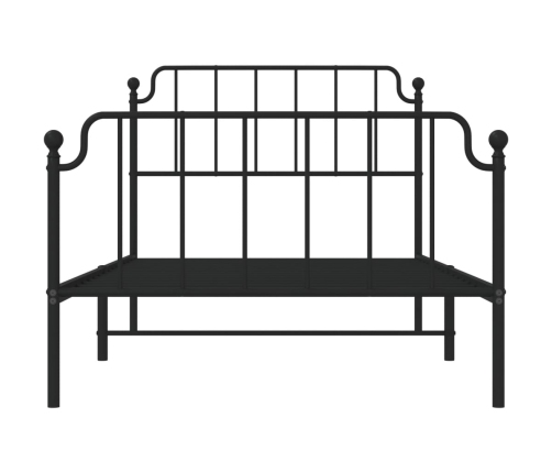 Estructura cama sin colchón con estribo metal negro 107x203 cm