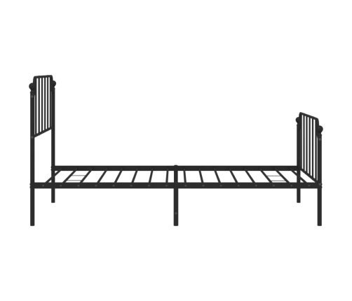 Estructura cama sin colchón con estribo metal negro 107x203 cm