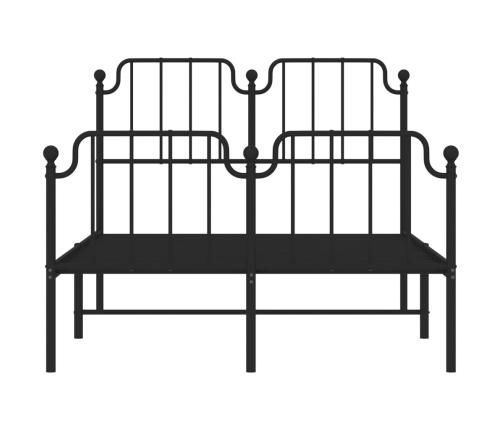 Estructura cama sin colchón con estribo metal negro 120x190 cm