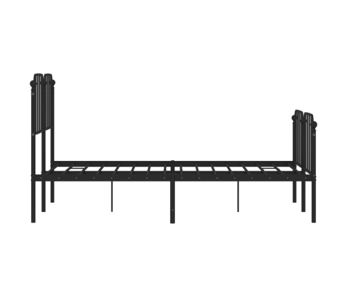 Estructura cama sin colchón con estribo metal negro 120x190 cm