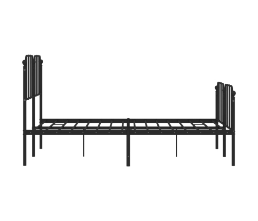 Estructura cama sin colchón con estribo metal negro 135x190 cm