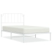 Estructura cama sin colchón con cabecero metal blanco 107x203cm