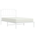 Estructura cama sin colchón con cabecero metal blanco 107x203cm