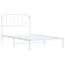 Estructura cama sin colchón con cabecero metal blanco 107x203cm