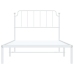 Estructura cama sin colchón con cabecero metal blanco 107x203cm