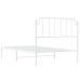 Estructura cama sin colchón con cabecero metal blanco 107x203cm