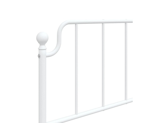 Estructura cama sin colchón con cabecero metal blanco 107x203cm