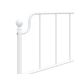 Estructura cama sin colchón con cabecero metal blanco 107x203cm