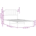 Estructura cama sin colchón con cabecero metal blanco 107x203cm