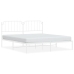 Estructura cama sin colchón con cabecero metal blanco 160x200cm