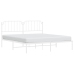 Estructura cama sin colchón con cabecero metal blanco 160x200cm