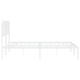 Estructura cama sin colchón con cabecero metal blanco 160x200cm