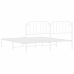 Estructura cama sin colchón con cabecero metal blanco 160x200cm
