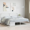 Estructura cama sin colchón con cabecero metal blanco 193x203cm