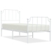 Estructura cama sin colchón con estribo metal blanco 75x190 cm