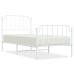 Estructura cama sin colchón con estribo metal blanco 90x190 cm
