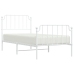 Estructura cama sin colchón con estribo metal blanco 90x190 cm