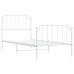 Estructura cama sin colchón con estribo metal blanco 90x190 cm