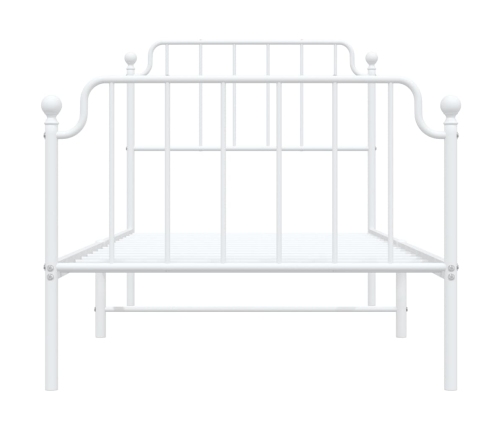 Estructura cama sin colchón con estribo metal blanco 90x190 cm