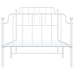 Estructura cama sin colchón con estribo metal blanco 90x190 cm