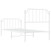 Estructura cama sin colchón con estribo metal blanco 90x190 cm