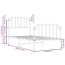 Estructura cama sin colchón con estribo metal blanco 90x190 cm