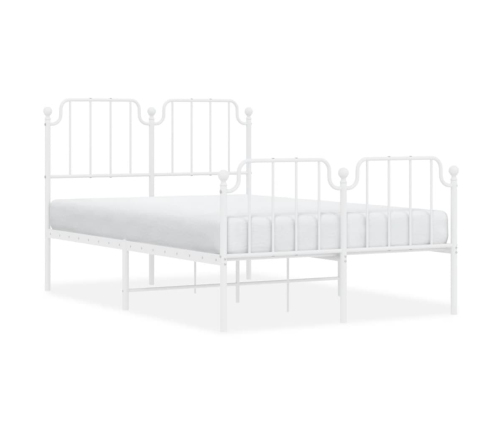 Estructura cama sin colchón con estribo metal blanco 120x190 cm