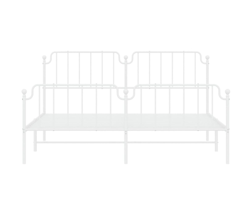 Estructura cama sin colchón con estribo metal blanco 183x213 cm