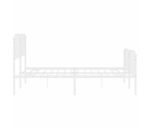 Estructura cama sin colchón con estribo metal blanco 183x213 cm