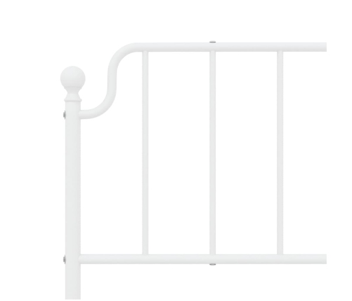 Estructura cama sin colchón con estribo metal blanco 183x213 cm