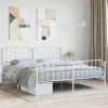 Estructura cama sin colchón con estribo metal blanco 183x213 cm