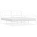 Estructura cama sin colchón con estribo metal blanco 193x203 cm