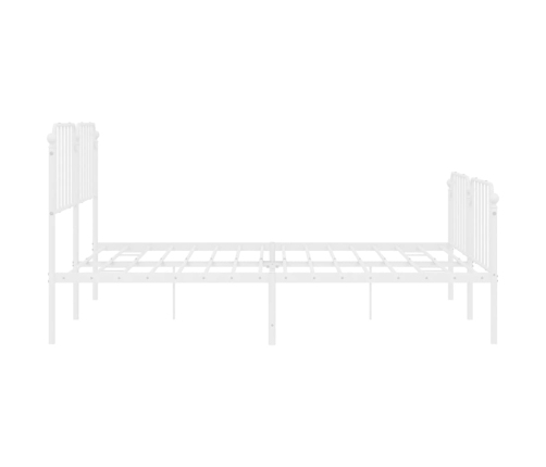 Estructura cama sin colchón con estribo metal blanco 193x203 cm