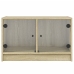 Mueble de TV con puertas de vidrio roble Sonoma 68x37x42 cm