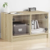 Mueble de TV con puertas de vidrio roble Sonoma 68x37x42 cm