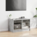 Mueble de TV con puertas de vidrio gris hormigón 68x37x42 cm