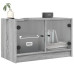 Mueble de TV con puertas de vidrio gris Sonoma 68x37x42 cm