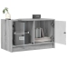 Mueble de TV con puertas de vidrio gris Sonoma 68x37x42 cm