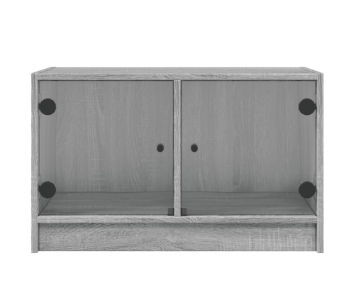 Mueble de TV con puertas de vidrio gris Sonoma 68x37x42 cm