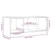 Mueble de TV con puertas de vidrio roble ahumado 102x37x42 cm