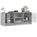 Mueble de TV con puertas de vidrio gris Sonoma 102x37x42 cm