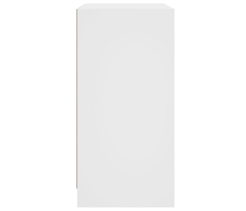 Armario auxiliar con puertas de vidrio blanco 68x37x75,5 cm