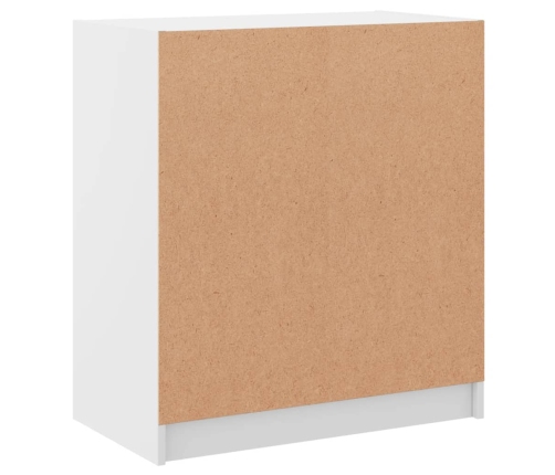 Armario auxiliar con puertas de vidrio blanco 68x37x75,5 cm