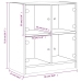 Armario auxiliar con puertas de vidrio blanco 68x37x75,5 cm