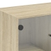 Armario auxiliar puertas de vidrio roble Sonoma 68x37x75,5 cm